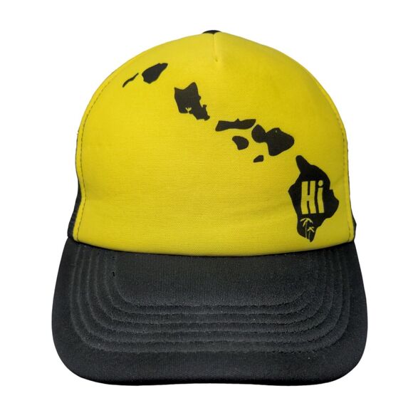 Hi Snapback Trucker Hat Multicolor OS Embroidered Mesh Back Hawaiian Headwear - Picture 1 of 8